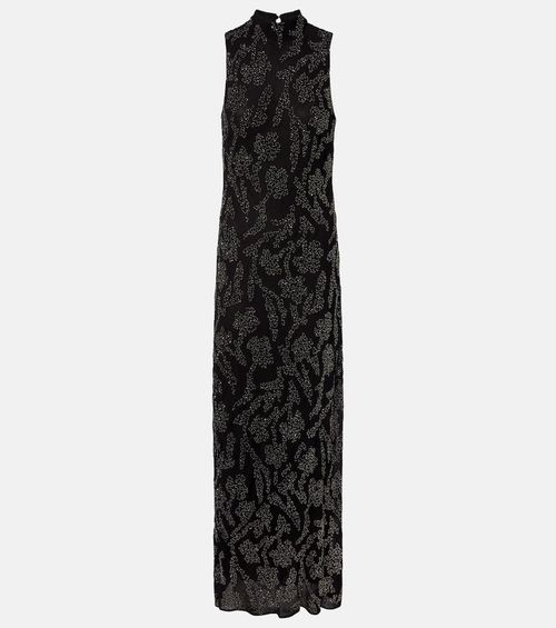 Sylven beaded georgette maxi dress