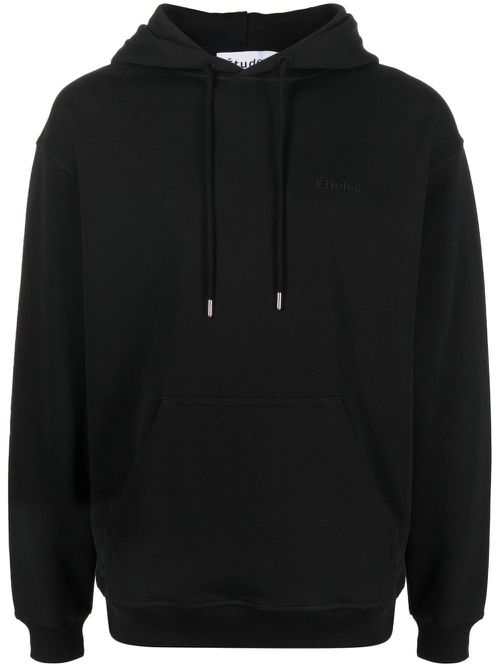National logo-embroidered hoodie - Black