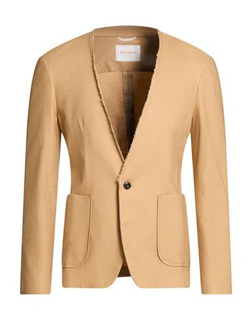 Man Blazer Camel Size 38 Linen, Viscose, Elastane