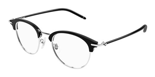 Montblanc MB0408O Asian Fit 001 Men's Eyeglasses Black Size 49 - Blue Light Block Available