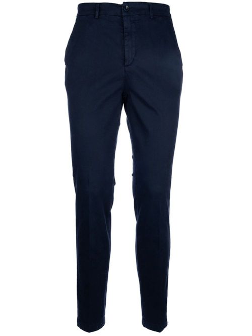 Cotton tapered trousers - Blue