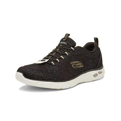 Skechers womens Sneaker,Black,9 M US