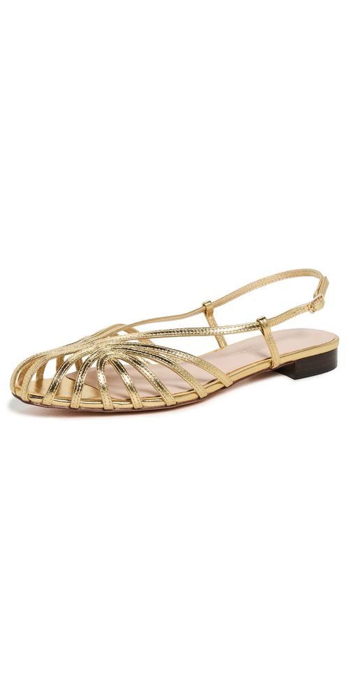 Devon Lattice Slingback Sandals Gold