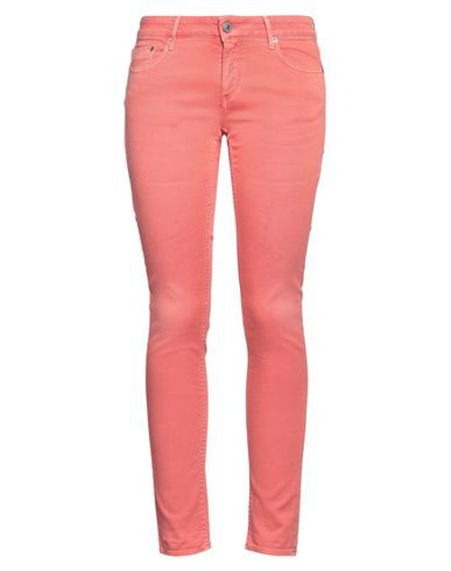 Care Label Woman Pants Coral Size 27 Cotton, Elastane