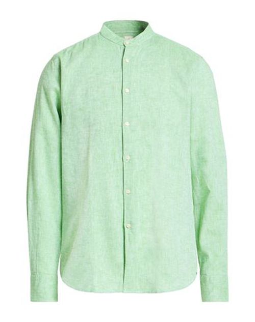Man Shirt Green Size 15 ¾ Linen, Cotton