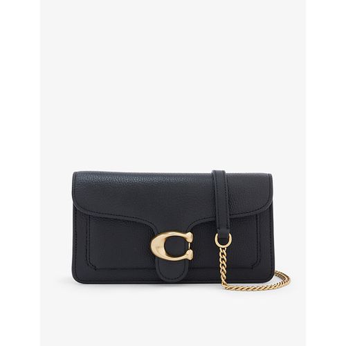 Black Women's Black Leather Buckled Tabby Shoulder Bag One Size