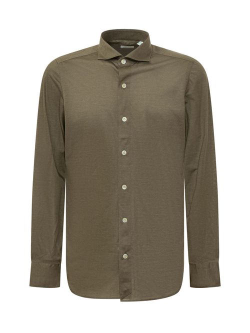 Green Regular Solid Shirt