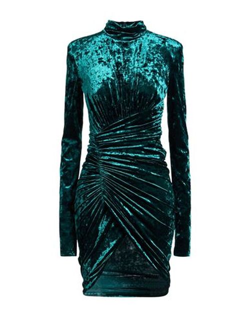 Woman Mini dress Emerald green Size 8 Polyester, Elastane