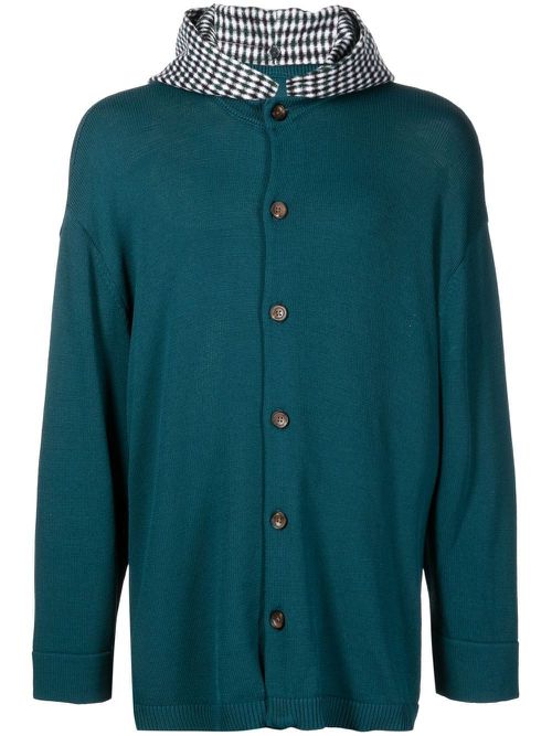 X ANOWHEREMAN diamond-print hoodie - Green