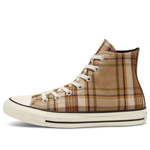 (WMNS) Chuck Taylor All Star Khaki Plaid Sneakers