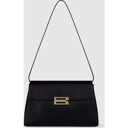 Victoria Beckham Dorian Trapeze Bag Black Shiny Calf Leather - ONE - Women