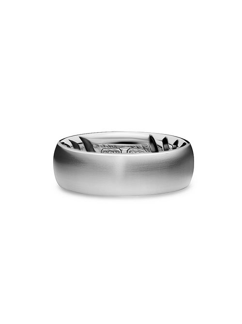 Men's Streamline Band Ring in Sterling Silver, 7.6MM - Silver