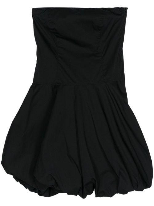 2000s strapless peplum minidress - Black