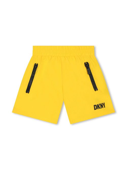 Logo-print elasticated-waist swim shorts - Yellow