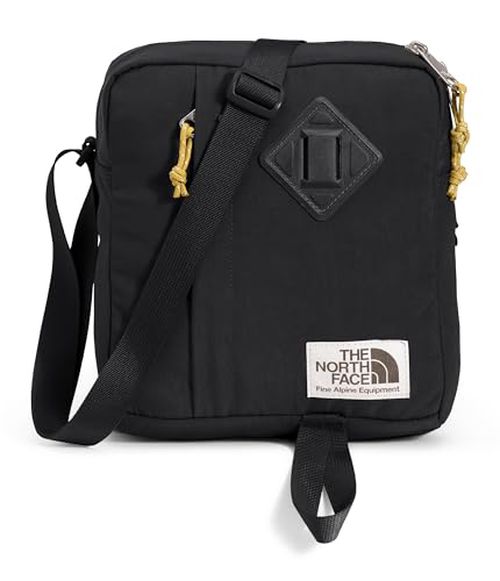 THE NORTH FACE Berkeley Crossbody Bag - PFAS Free, TNF Black/Mineral Gold-NPF, One Size