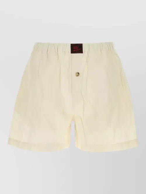 Willy Chavarria - cotton blend shorts button detail waistband