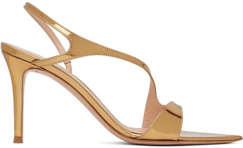 Gianvito Rossi Gold Crossover Heeled Sandals