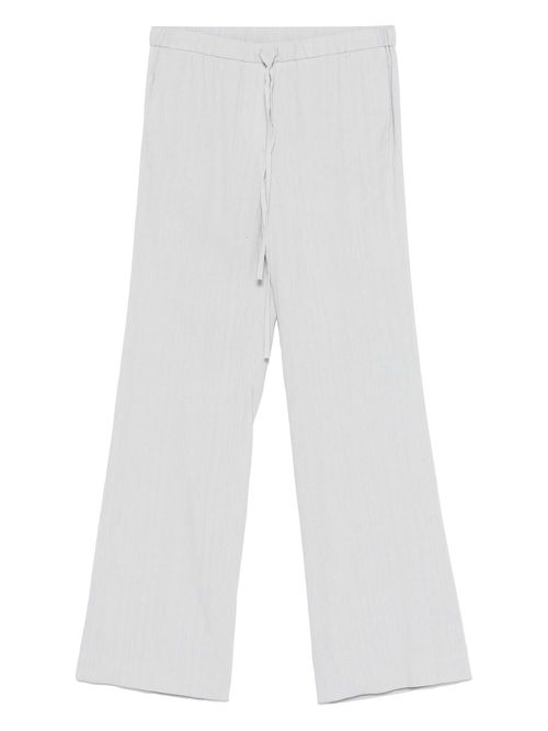 Linen-blend trousers - Grey