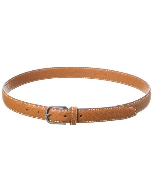 Stitch Detail Leather Belt