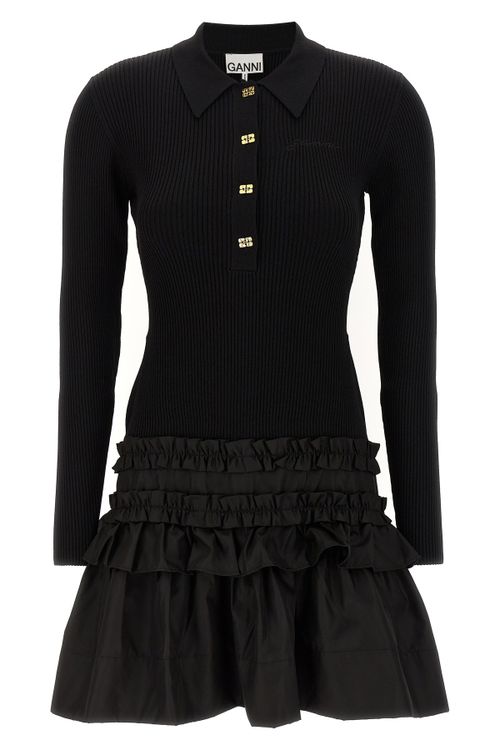 'Melange Rib Knit Mini' Dress