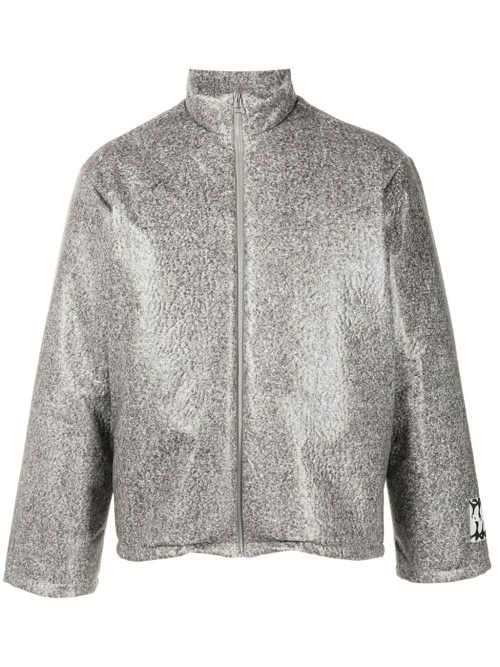 Overtime Gloss high-neck jacket - Grey