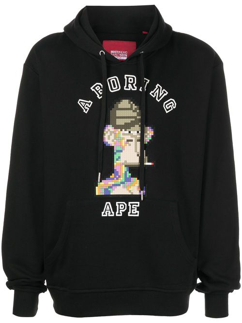 A Boring Ape print hoodie - Black