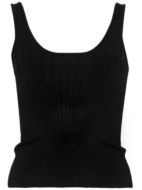 Knitted tank top - Black