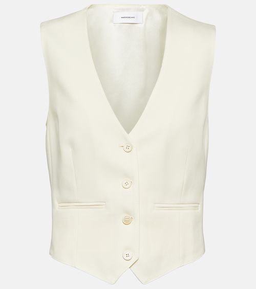 Cropped wool vest