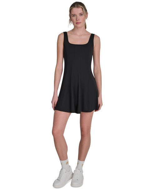 Women's Balance Compression Skater Dress - Black