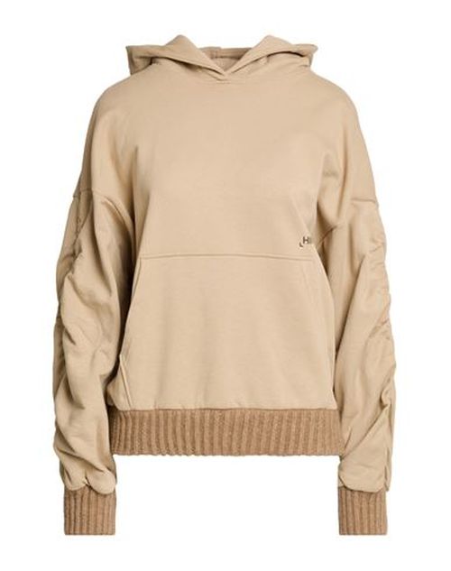 Woman Sweatshirt Sand Size XS Cotton, Elastane