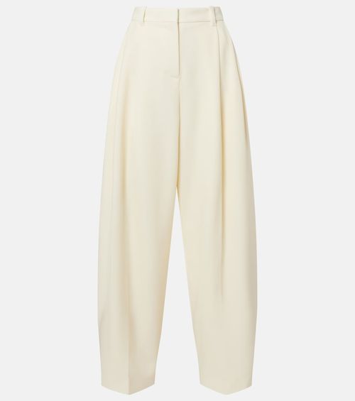 Man's virgin wool wide-leg pants