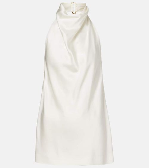 Halterneck satin top