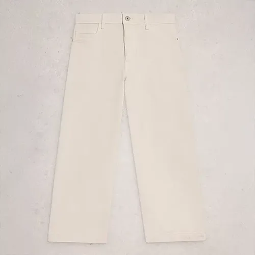 White Stuff Tia Wide Leg Crop Jeans Natural White