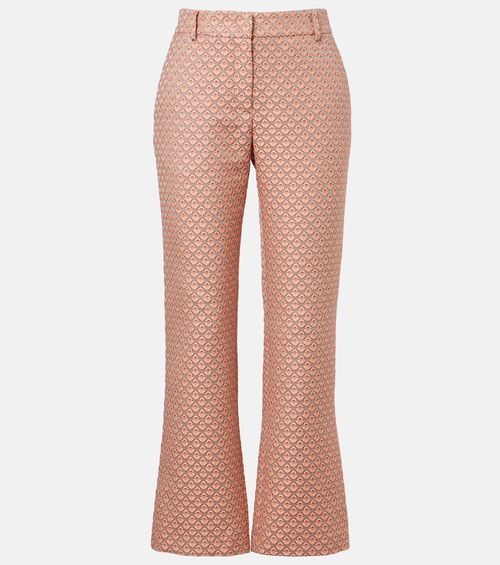 24/7 floral jacquard straight pants