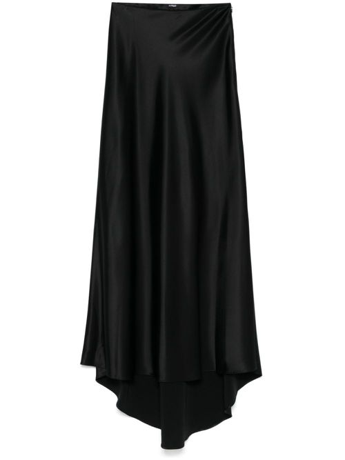 Slip-style satin maxi skirt - Black