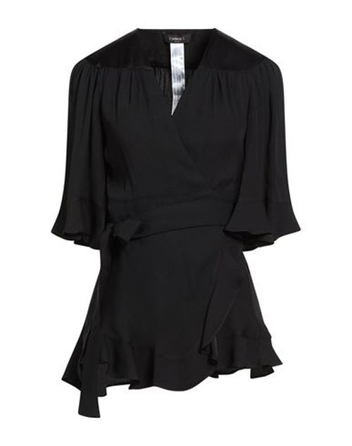 Woman Top Black Size 10 Acetate, Viscose