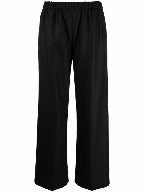 High waisted wide leg trousers - Black