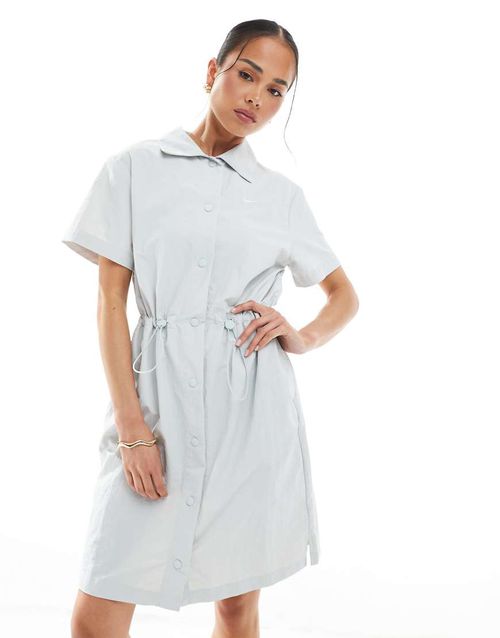 Nike Everything woven dress in light gray