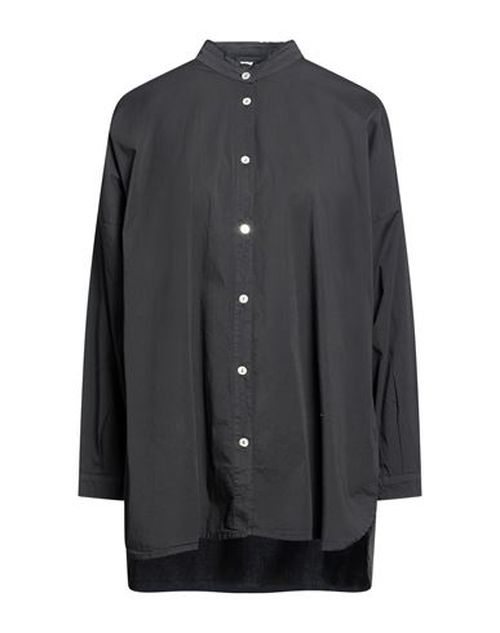 Woman Shirt Black Size L Cotton, Elastane