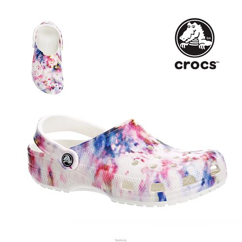 Crocs 크록스 여성 클래식 클로그 아쿠아 샌들 슬리퍼 멀티컬러 105730