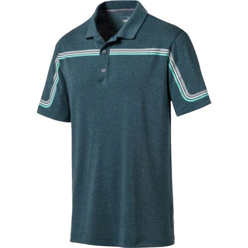 Puma DryCell Performance Fit Looping Polo Shirt Short Sleeve Mens Top 595111 06 - Forest Green - Mediu