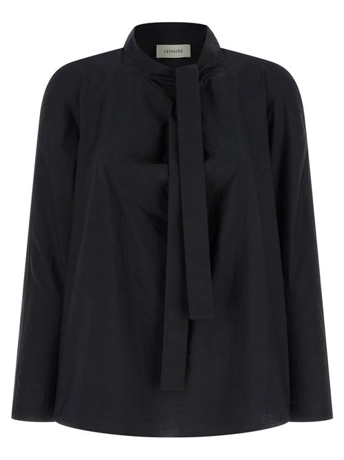 Ascot Blouse — Black