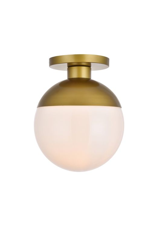 Brass One Light Flush Mount from the Eclipse Collection