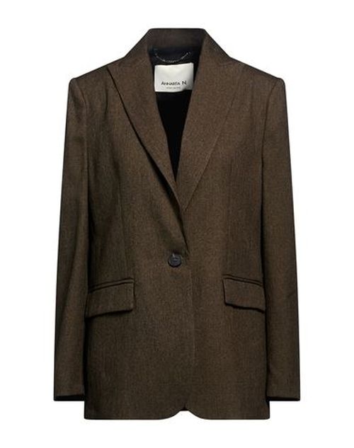 Woman Blazer Brown Size 6 Polyester, Elastane