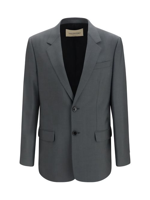 Wool and Mohair Blazer — Gray