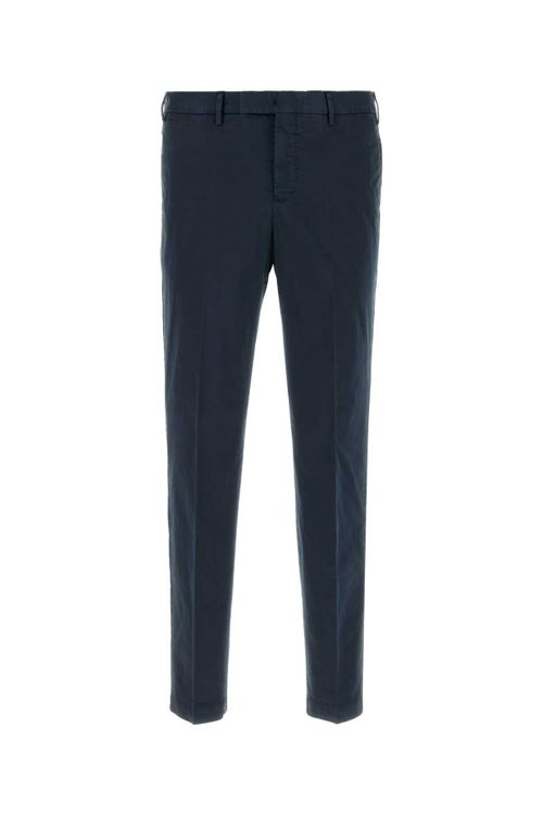 Stretch Cotton Trousers — Navy