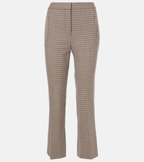 Arte Houndstooth high-rise cropped pants
