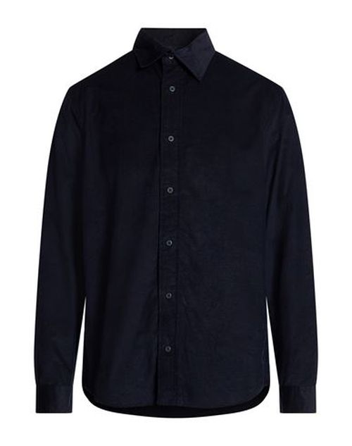Man Shirt Midnight blue Size L Cotton, Lyocell