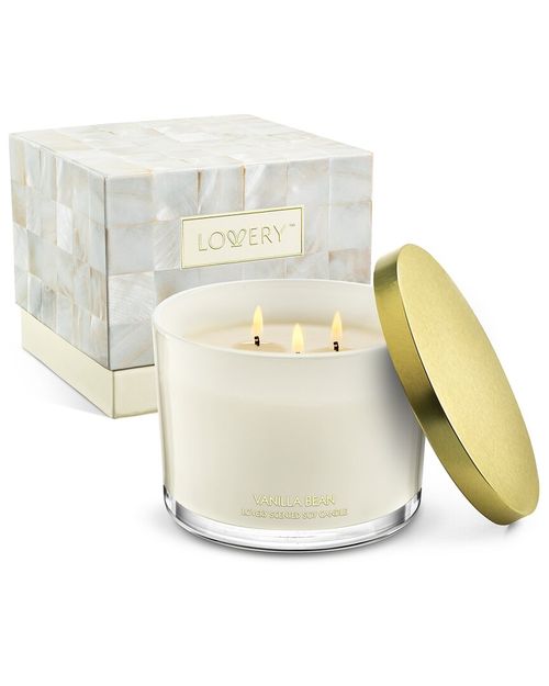 Vanilla Bean 3-Wick Deluxe Soy Candle Gift Set