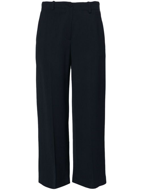 Straight-leg cropped trousers - Blue